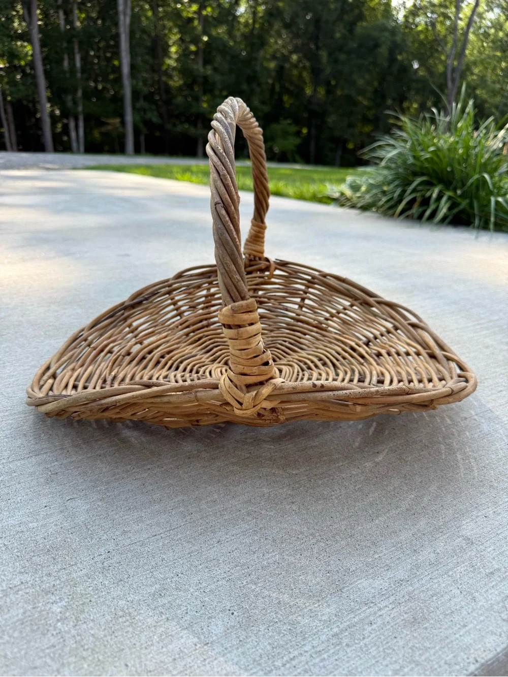 🧺 Large Woven Rattan Gathering Basket